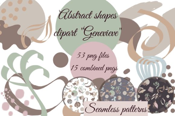 Abstract Shapes Modern Art Clipart for Elegant Design