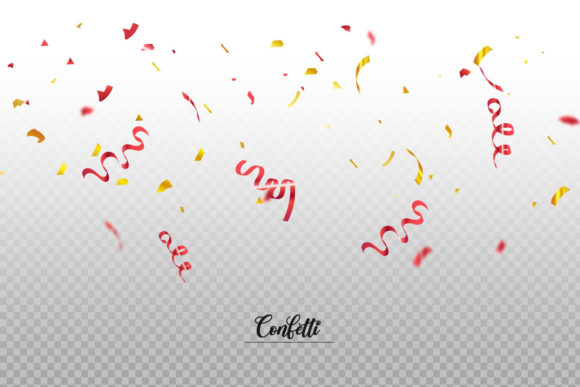 Colored Confetti Ribbon Background: A Party Essential