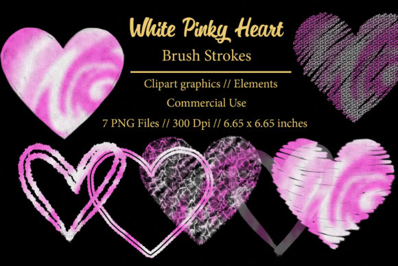 Integrating White Pinky Heart Brush Strokes into Your Creative Workflow