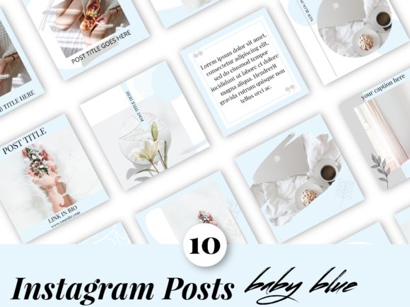 Unlock Your Brand's Potential with Editable Baby Blue Instagram Post Templates